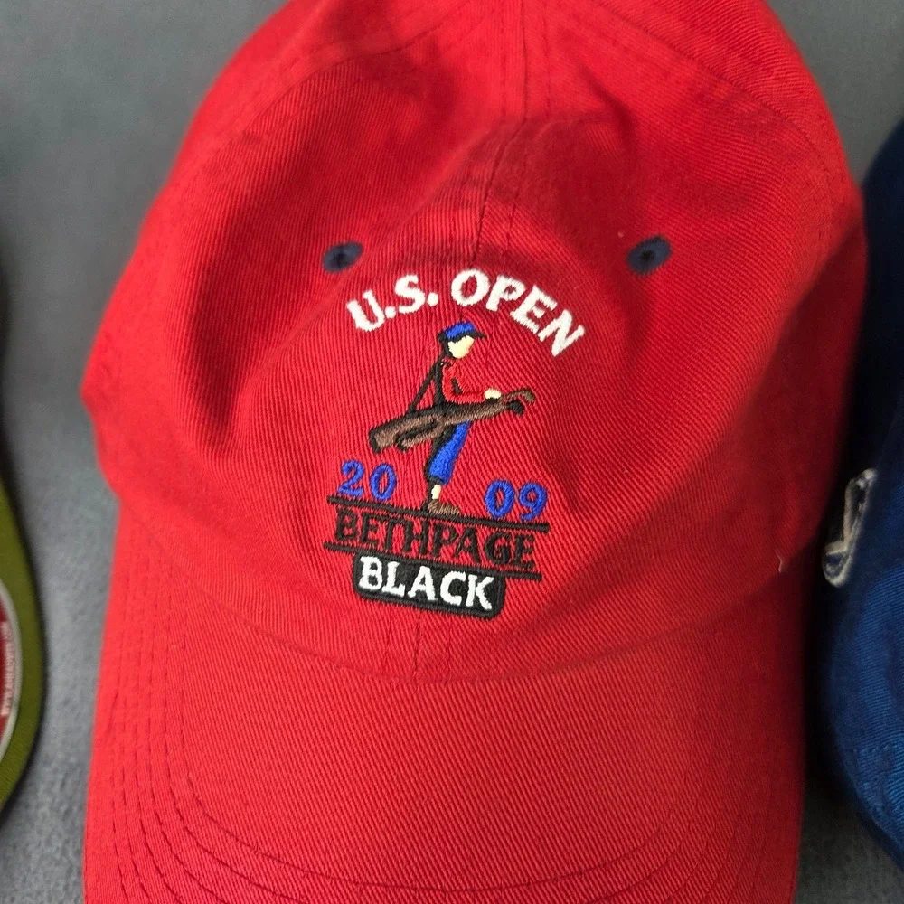 Lot of 3 TPC US Open Golf Hats PGA Multicolor Adjustable OSFA Pine Dunes NEW